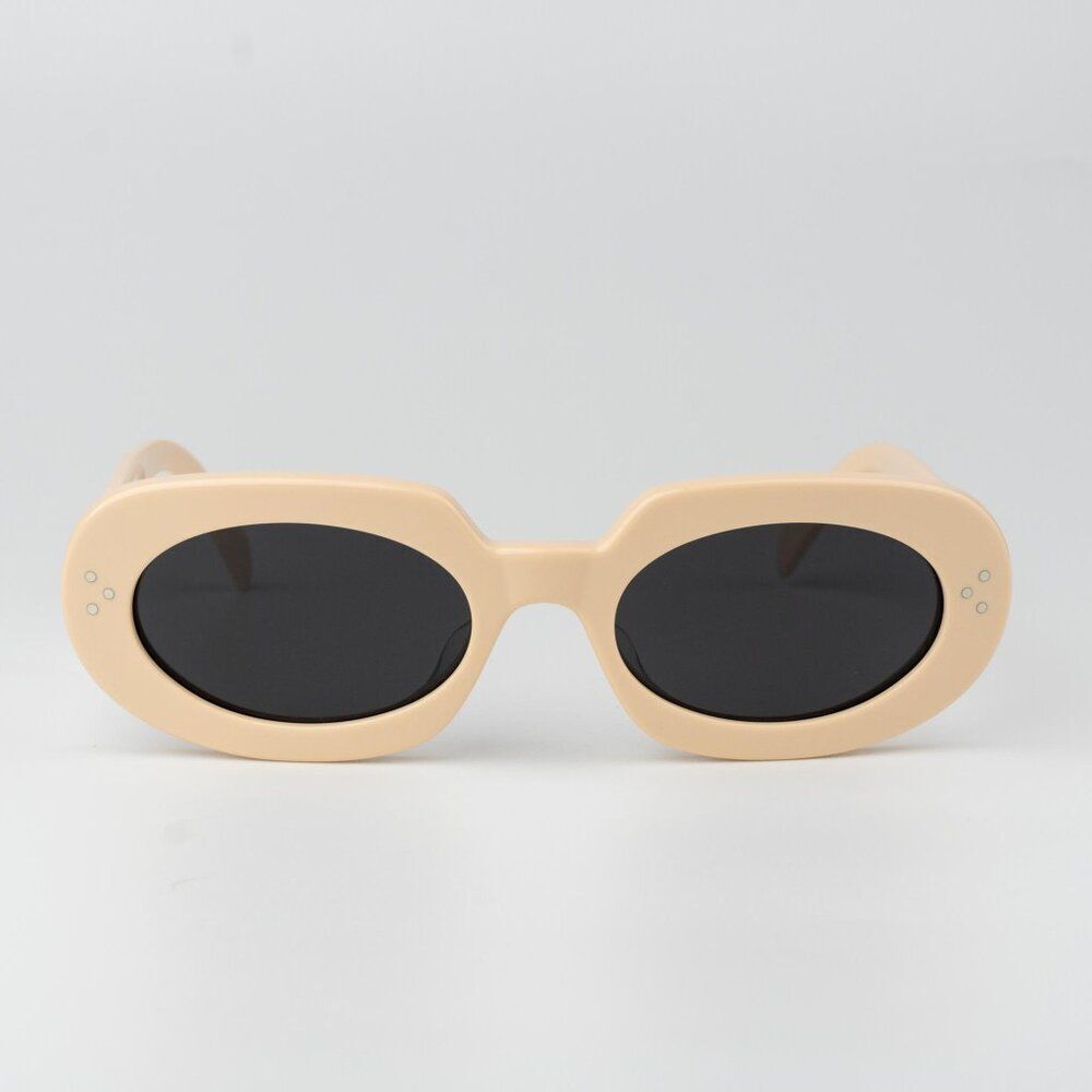 Celine 3 DOTS Women Sunglasses Ivory Grey Geometric CL40276U 25A BRAND NEW - Picture 3 of 10
